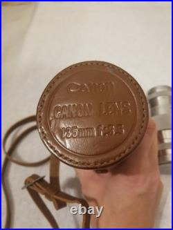 Vintage Canon Serenar lens 135mm f3.5 with leather carrying case Vintage Canon Serenar lens 135mm f3.5 with leather carrying case
