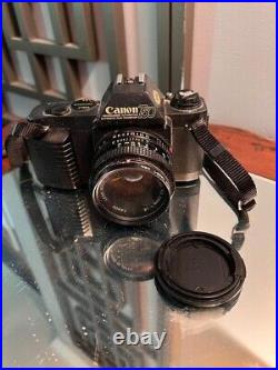Vintage Canon T50 35mm SLR Film Camera with Canon FD 50mm 11.8 Lens Japan