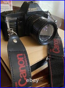 Vintage Canon T70 35mm Camera WithCanon FD 35-70mm 1 3.5-4.5 Lens, Plus Manual