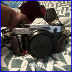 Vintage CanonAE-1 Program 35mm SLR Film Camera with FD 50mm f/1.8 Lens case/strap