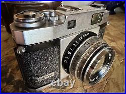 Vintage Canter Beauty 35mm Film Rangefinder Camera 45mm Lens With Leather Case