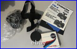 Vintage Chinon CM-4 Camera 35mm SLR Film, 2 Lens, Flash, Accessories Bundle