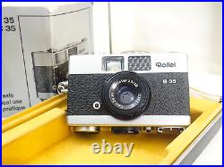 Vintage Compact Camera Rollei B 35 Carl Zeiss 3.5/40 Lens with Argus Flash Bar