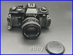 Vintage Contax 139 Quartz SLR Film Camera With Carl Zeiss Planar 1.7 50mm Lens