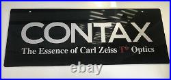 Vintage Contax Camera Dealer Lens Display Sign Carl Zeiss T Optics 24 x 9