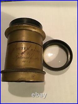 Vintage E Suter Basle Camera Lens No 4 Aplanat B 10x8 Brass
