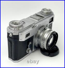 Vintage Early Kiev-4A 35mm RF Camera Jupiter-8M 2/50 Lens Works Great 1960 Year