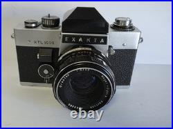 Vintage Exakta RTL1000 Camera with Oreston 1.8/50 Meyer Optic Lens E. Germany