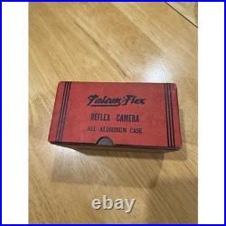 Vintage Falcon-Flex Reflex Camera Model M All Aluminum Case Box 1940's