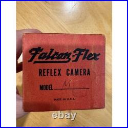 Vintage Falcon-Flex Reflex Camera Model M All Aluminum Case Box 1940's