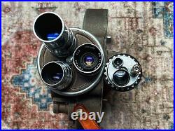 Vintage Film Camera Bell & Howell Filmo 70-DR 16mm Cine Camera 3 Lenses