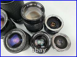 Vintage Film Camera Lenses Lot of 11 (Promaster, Tokina, Sigma)