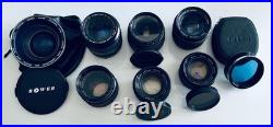 Vintage Film Camera Lot Canon, Pentax, Petri, Nikon, 12 Lenses + Accessories