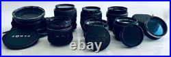 Vintage Film Camera Lot Canon, Pentax, Petri, Nikon, 12 Lenses + Accessories