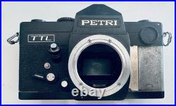 Vintage Film Camera Lot Canon, Pentax, Petri, Nikon, 12 Lenses + Accessories