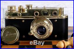 Vintage Film Leica camera D. R. P Lens Elmar f3.5/50mm GOLD FED Zorki Copy