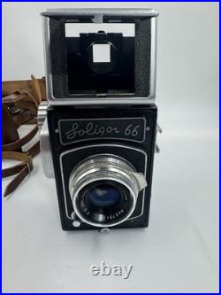 Vintage Fujita Soligor 66 Medium Format Camera 80mm f/3.5 Lens with Case Parts