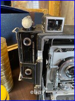 Vintage GRAFLEX Speed Graphic 4.7 127mm Ektar Lens & Camera, Case & Accessories