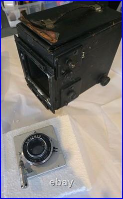 Vintage Graflex Camera Body with Graflex Optar 135mm Lens for Parts Restoration Vintage Graflex Camera Body with Graflex Optar 135mm Lens for Parts Restoration