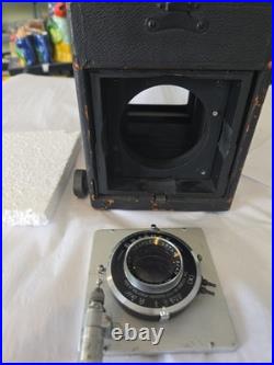 Vintage Graflex Camera Body with Graflex Optar 135mm Lens for Parts Restoration