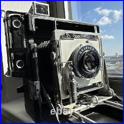 Vintage Graflex Crown Graphic 4x5 camera f/4.7 135MM Lens READ