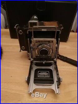 Vintage Graflex Speed Graphic 4 X 5 Camera With Kodak Ektar 101 mm f4.5 Lens ++