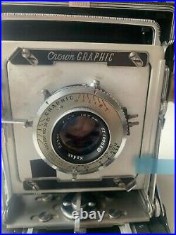 Vintage Graflex crown graphic 4x5 camera with Kodak Lens