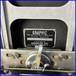 Vintage Graphex Crown Graphic Movie Camera Optar 135mm Lens f/4.7 Black 1940s