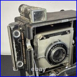 Vintage Graphex Crown Graphic Movie Camera Optar 135mm Lens f/4.7 Black 1940s