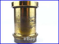 Vintage Gundlach Rapid Rectigraphic 10x12 Brass Antique Camera Lens Petzval 25