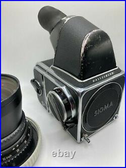 Vintage Hasselblad Black 500CM MF Film Camera 60mm f3.5 Carl Zeiss Distagon Lens