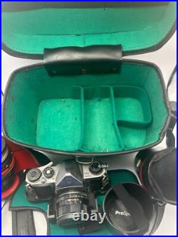 Vintage Honeywell Pentax Camera with Multiple Lenses & Carrying Case Untested Vintage Honeywell Pentax Camera with Multiple Lenses & Carrying Case Untested