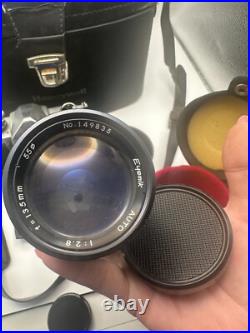 Vintage Honeywell Pentax Camera with Multiple Lenses & Carrying Case Untested Vintage Honeywell Pentax Camera with Multiple Lenses & Carrying Case Untested