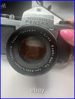 Vintage Honeywell Pentax Camera with Multiple Lenses & Carrying Case Untested Vintage Honeywell Pentax Camera with Multiple Lenses & Carrying Case Untested