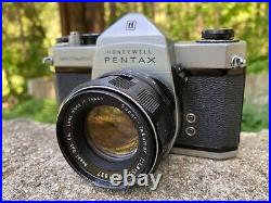 Vintage Honeywell Pentax Spotmatic 35MM Camera with Super Takumar 55MM 18 Lens