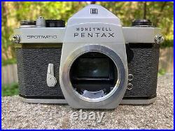 Vintage Honeywell Pentax Spotmatic 35MM Camera with Super Takumar 55MM 18 Lens