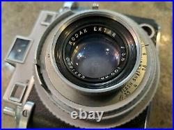 Vintage KODAK MEDALIST II 620 Film Camera w Ektar 3.5 100mm Lens & Case WORKS