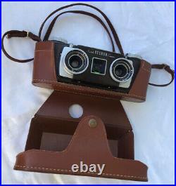 Vintage KODAK STEREO CAMERA Lens Cover, Leather Case CLEAN