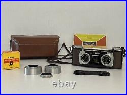 Vintage KODAK STEREO CAMERA Lens Cover Leather Case and Manual Daylight Filter