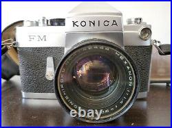 Vintage KONICA FM Film Camera with Rare Konishiroku F1.4 52mm Lens