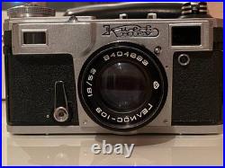 Vintage Kiev-4AM Rangefinder Film Camera with Helios-103 53mm f/1.8 USSR Made