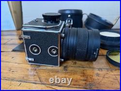 Vintage Kiev 88 USSR Medium Format Film Camera with MIR 65mm f/3.5 Lens + Filters