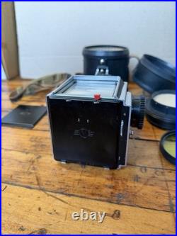 Vintage Kiev 88 USSR Medium Format Film Camera with MIR 65mm f/3.5 Lens + Filters