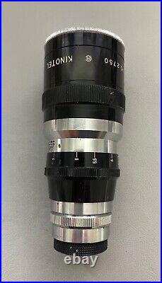 Vintage Kinotel 3 75mm f2.5 C mount lens 16mm Camera Bolex