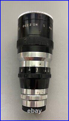 Vintage Kinotel 3 75mm f2.5 C mount lens 16mm Camera Bolex