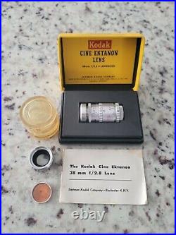 Vintage Kodak Cine Ektanon Lens for 38 MM Cine Kodak Cameras? Excellent Cond