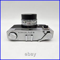 Vintage Konica Auto S 35mm Camera with Hexanon 47mm f/1.9 Lens Case & Box Working