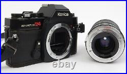 Vintage Konica Autoflex T-4 SLR 35mm Film Camera with Vivitar 28-85mm Macro Lens