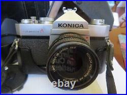 Vintage Konica Autoreflex A Camera With Nexanon AR 25mm F3.5 & 52mm F1.8 Lenses