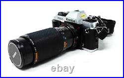 Vintage Konica FT-1 Motor 35mm SLR Camera With Kiron 80-200mm f/4.5 Macro 14 Lens